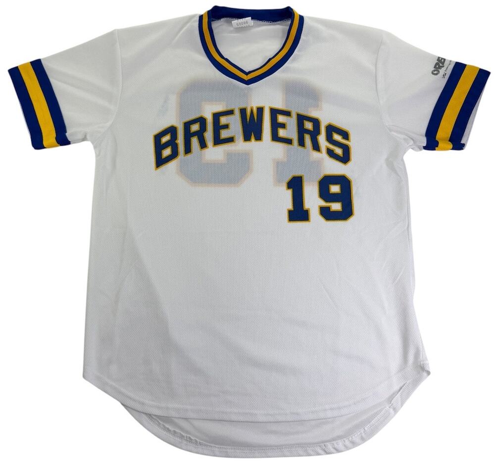 Milwaukee Brewers Jersey Robin Yount MLB Men's Medium Baseball #19 Shirt